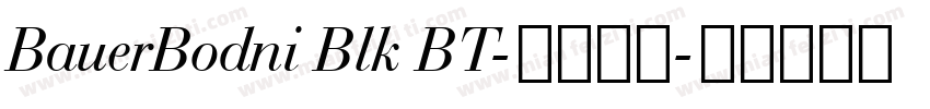 BauerBodni Blk BT-普通西方字体转换